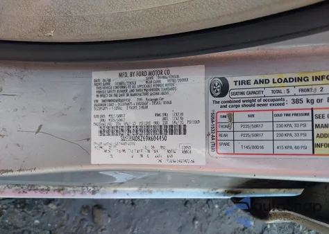 2009 Mercury Milan I4 Premier from USA, damaged, VIN 3MEHM08Z69R604450